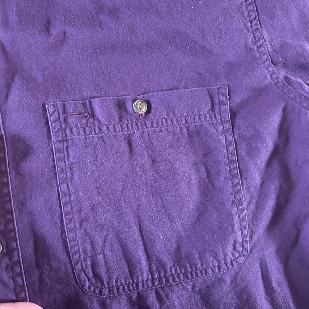 Vintage Ralph Lauren chaps Men's Purple Button-Down Shirt - Picture 4 of 4